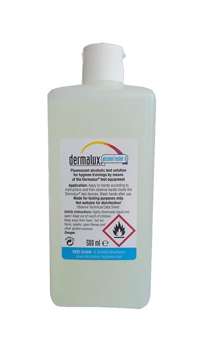 img1869 Výuka dezinfekce rukou: Dermalux® Alcohol Tester II, 2x500 ml